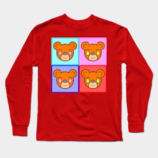 Bears In Squares Long Sleeve T-Shirt